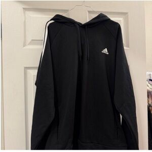 Adidas Dark Hoodie with Light Accents